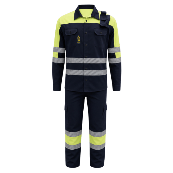CAMISA Y PANTALON GALOS® FR ARC FLASH 100% INHERENTE - VERDE Y AZUL MARINO