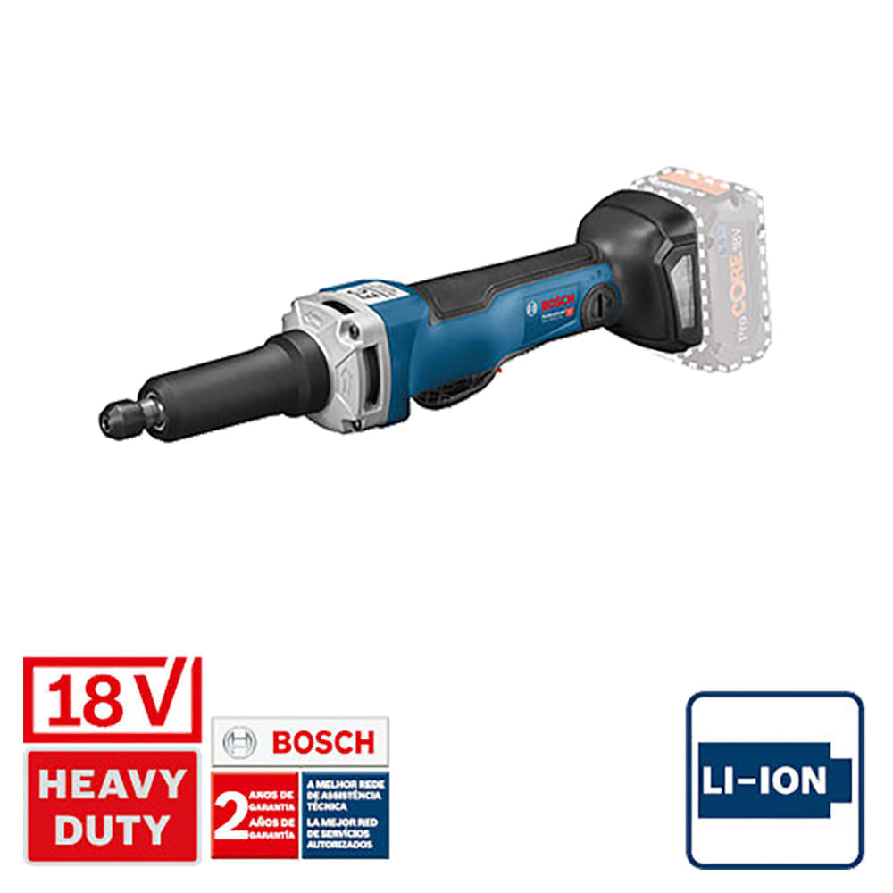 Amoladora recta inalámbrica Bosch GGS 18V-23 PLC 18V SB maletín