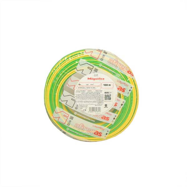 Cable puesta a tierra CPT 4mm2 libre de halógeno, amarillo-verde, x rollo