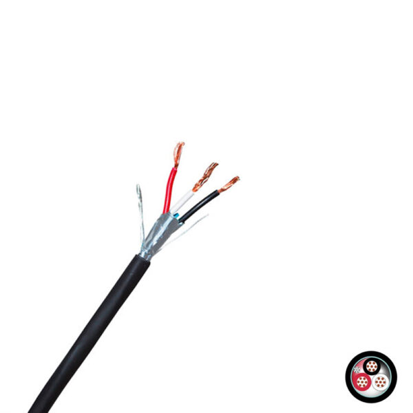 Cable instrumentación apantallado 1x3x18AWG 300V 90°C libre de halógeno, UL, x metro lineal