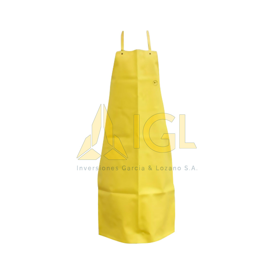 MANDIL DE TELA ENJEBADA AMARILLA NEOPRENE﻿
