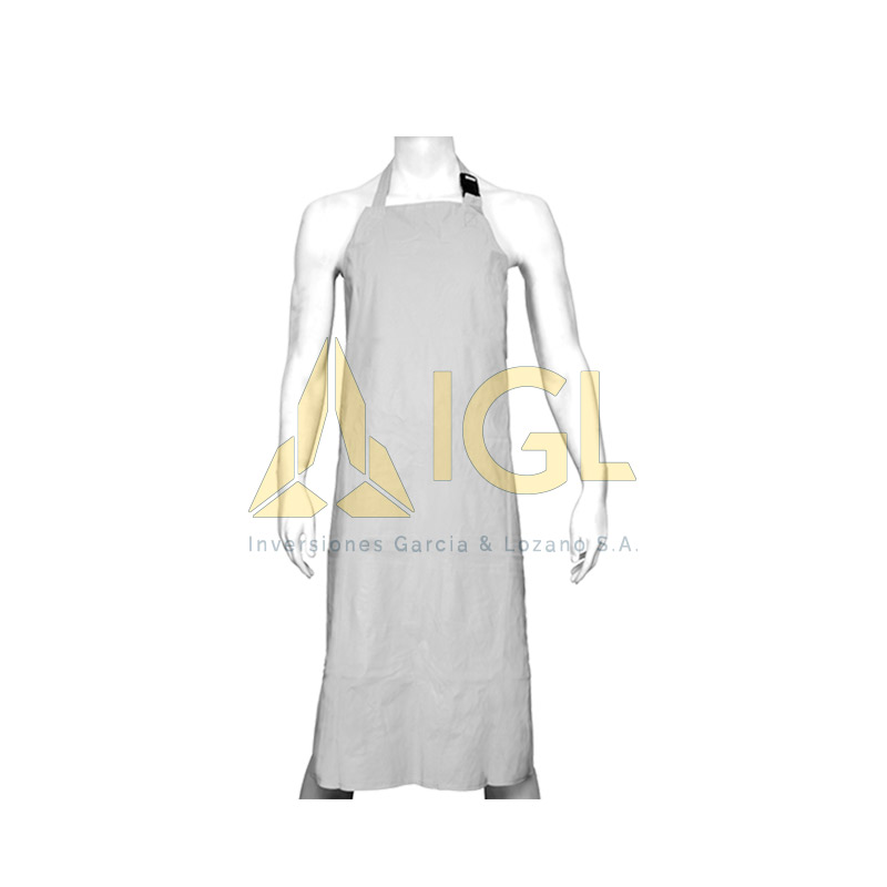 Mandil de pvc blanco